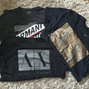 (3) Armani Exchange Men's Graphic Tees